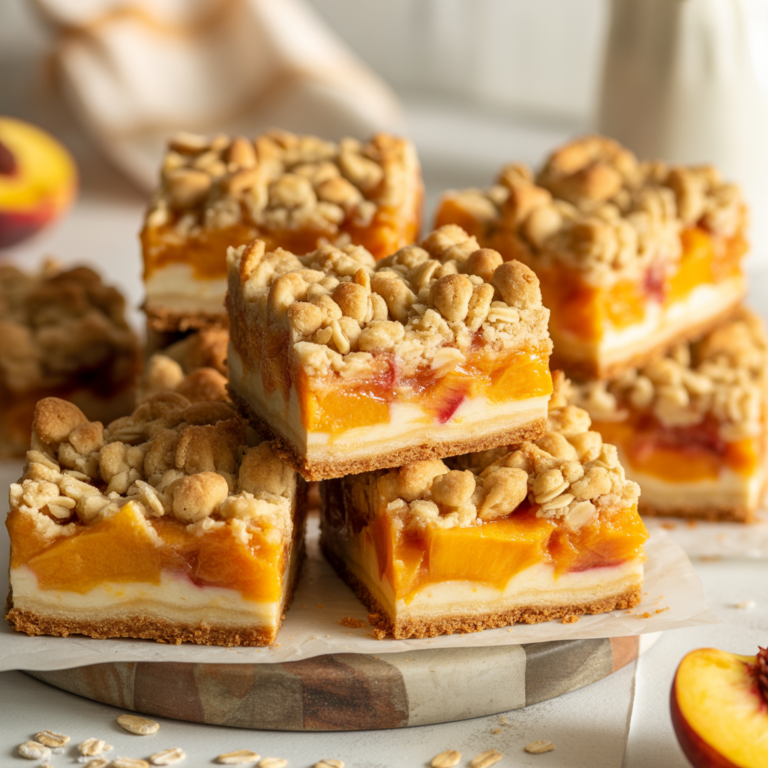 Peach Crumble Bars