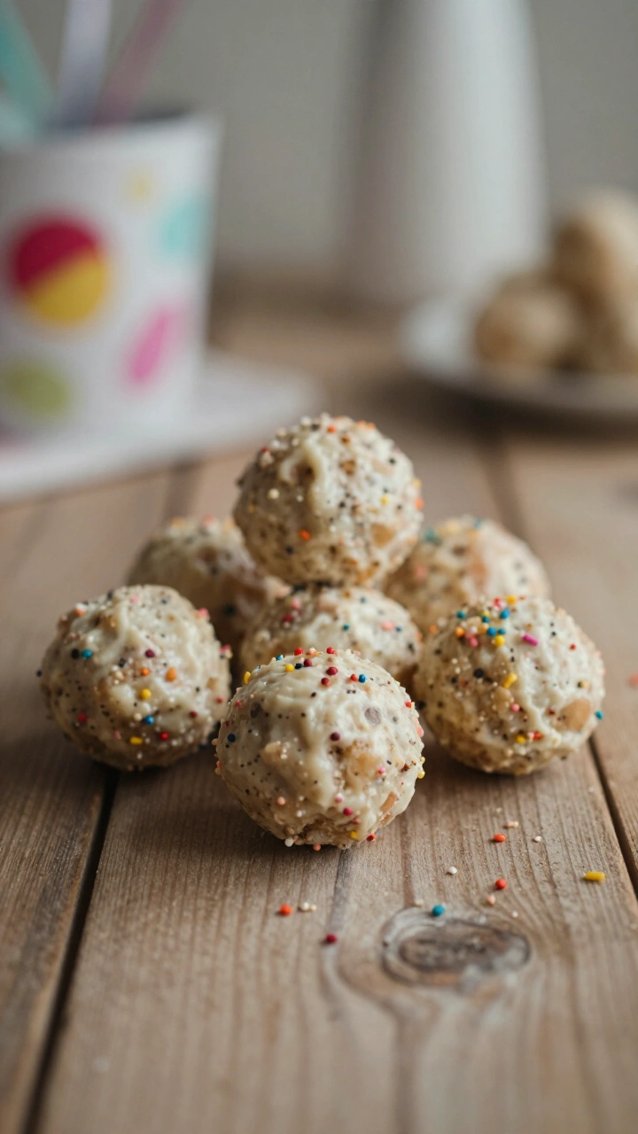 Birthday Cake Protein Balls