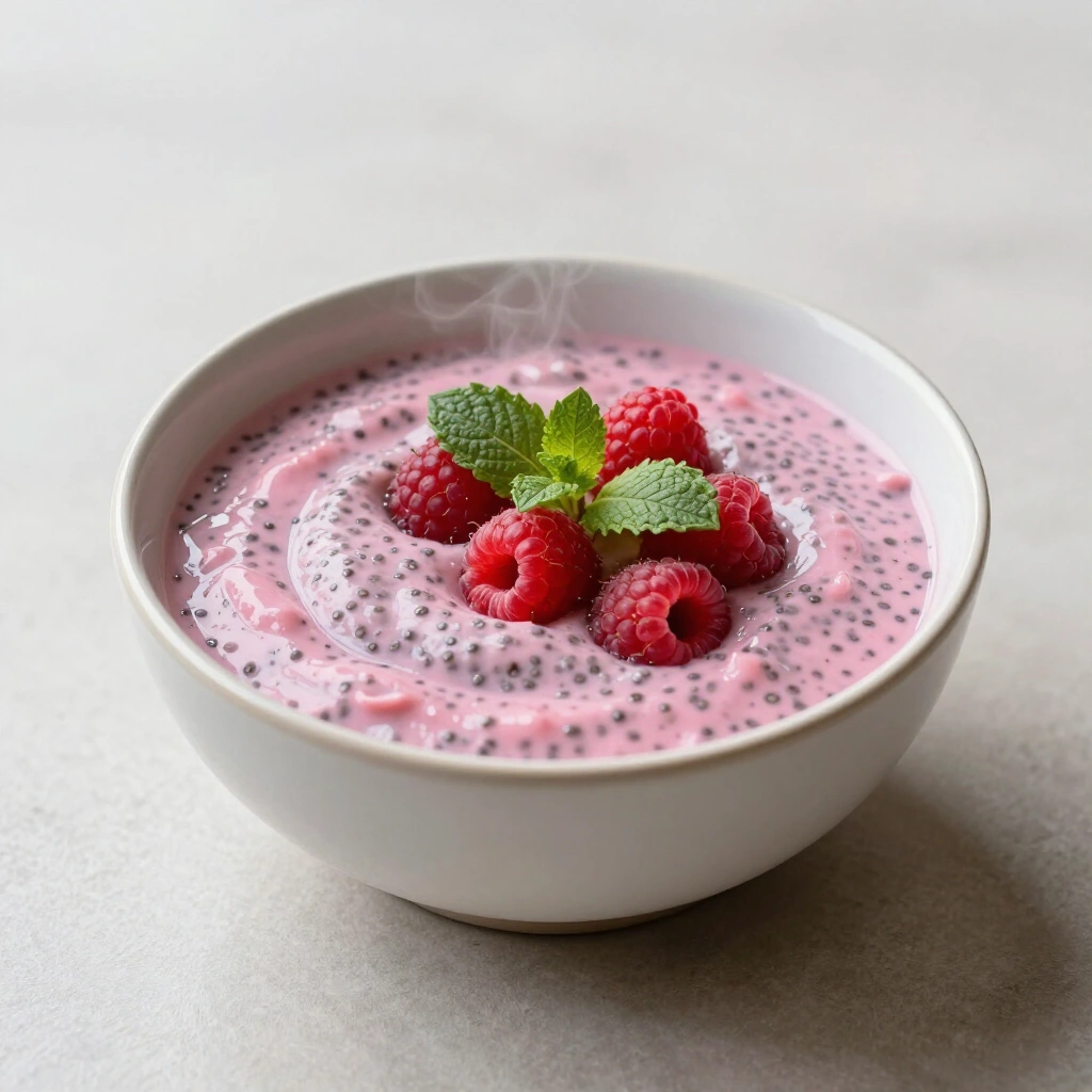 Blended Raspberry Chia Pudding