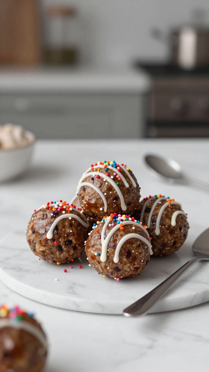 Delicious Cake Batter Protein Balls