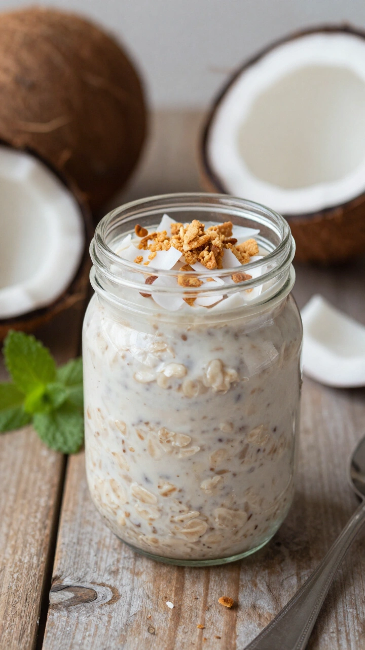 Coconut Cream Pie Overnight Oats