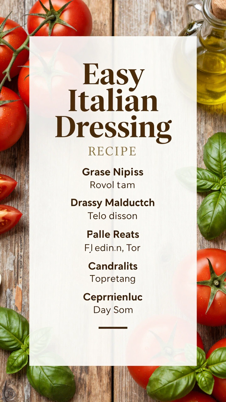 Easy Italian Dressing Recipe