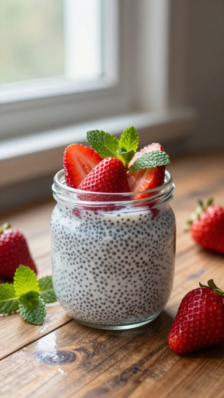 Keto Strawberry Chia Pudding