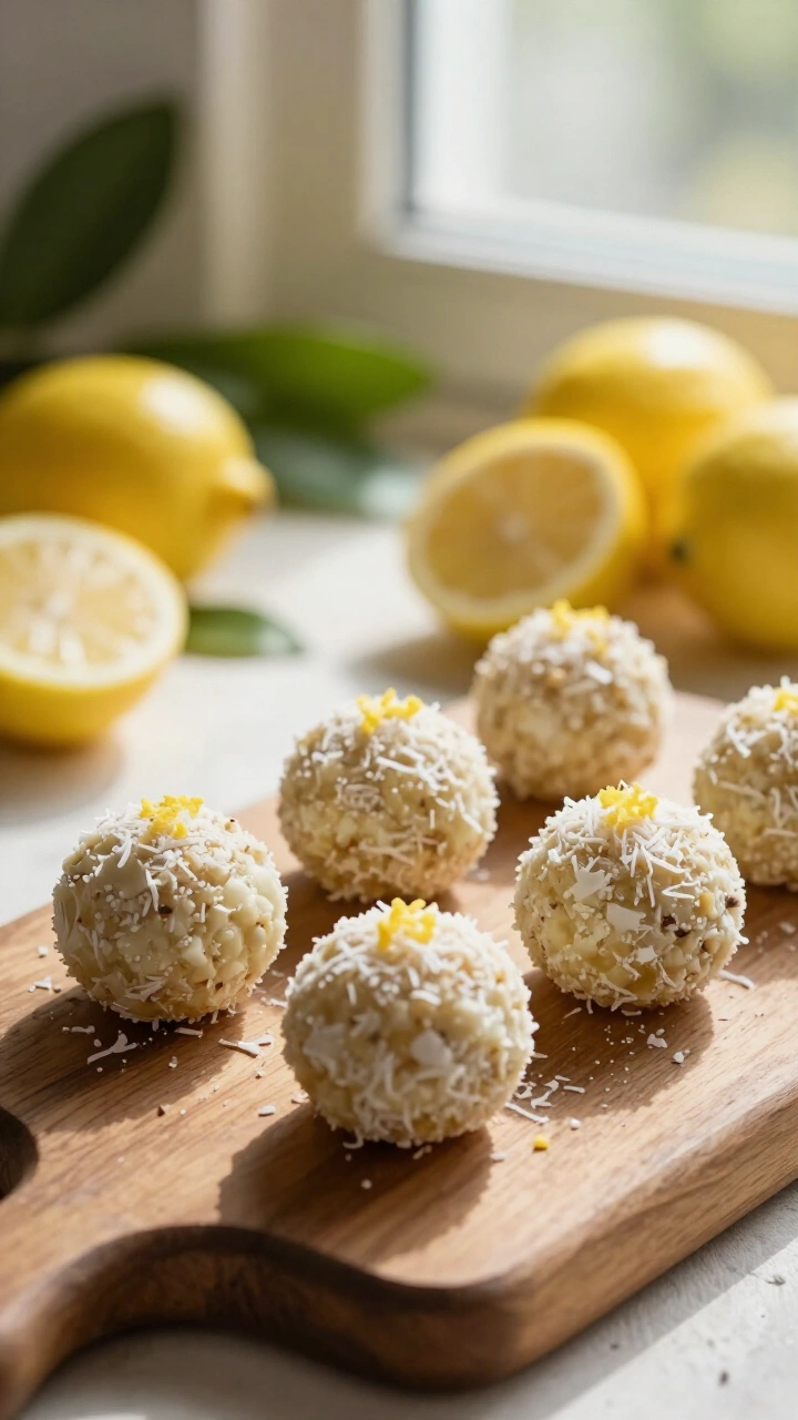Lemon Coconut Protein Balls