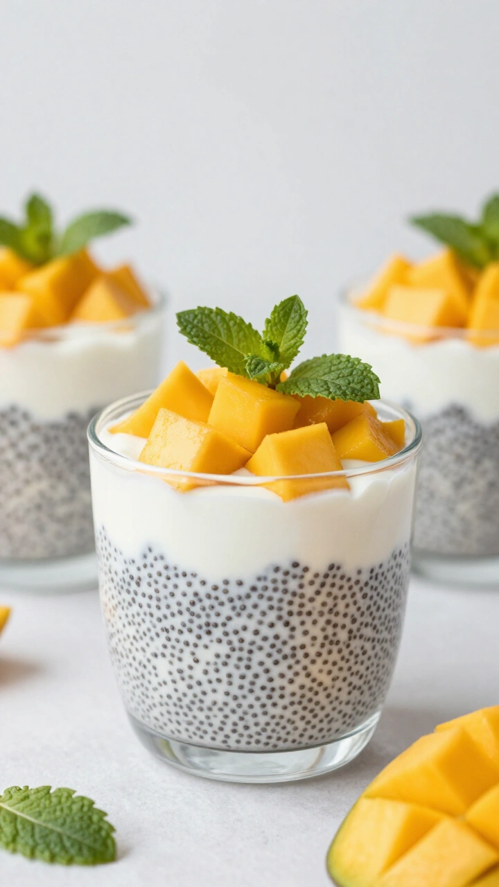Mango Chia Pudding with Greek Yogurt