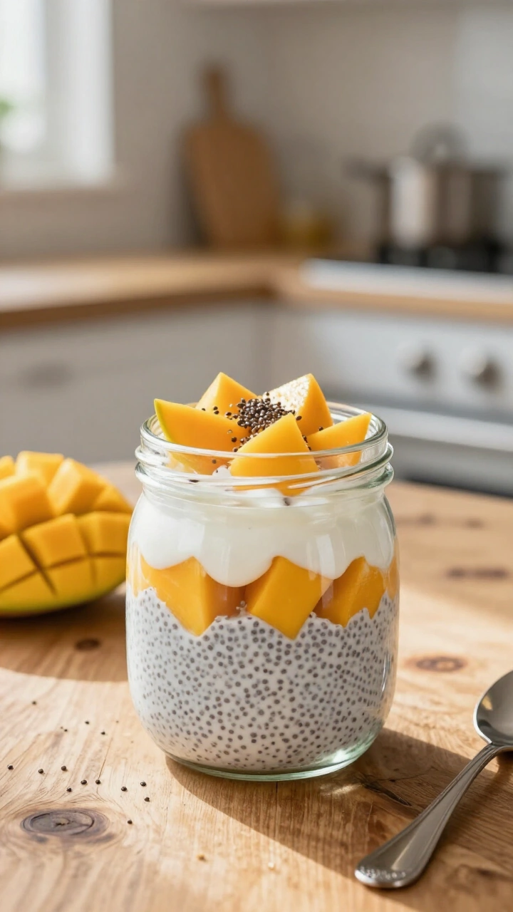 Mango Chia Pudding with Greek Yogurt