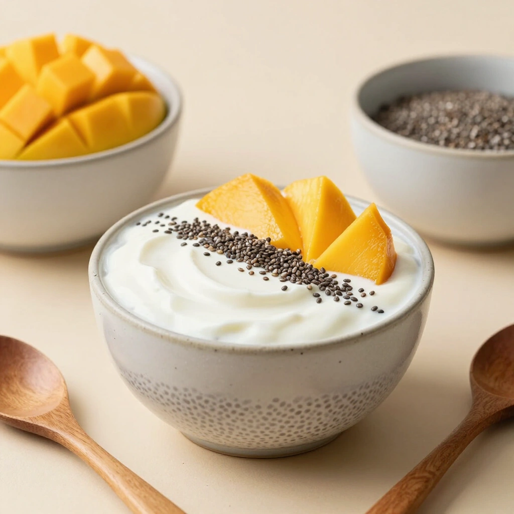 Mango Chia Pudding with Greek Yogurt