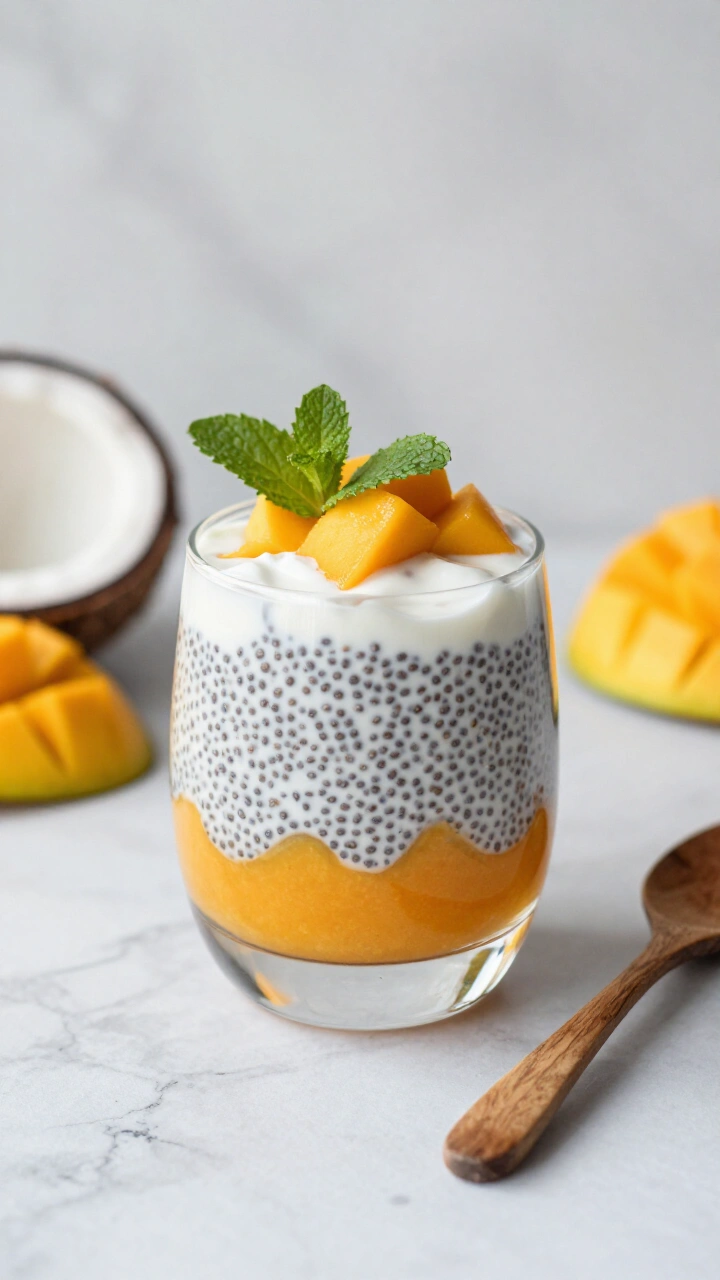 Mango Coconut Chia Pudding