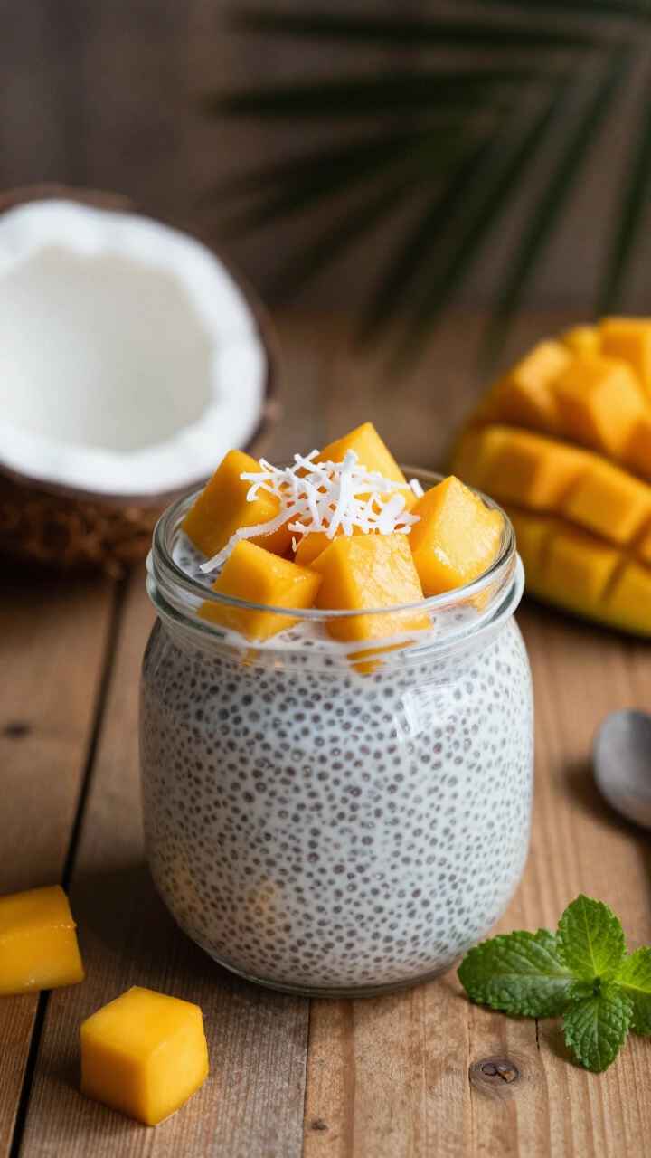 Mango Coconut Chia Pudding