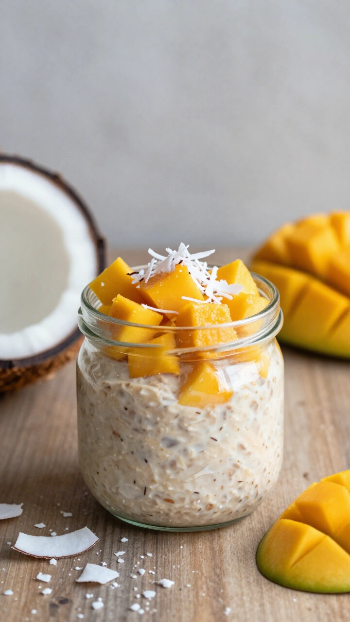 Mango Coconut Overnight Oats