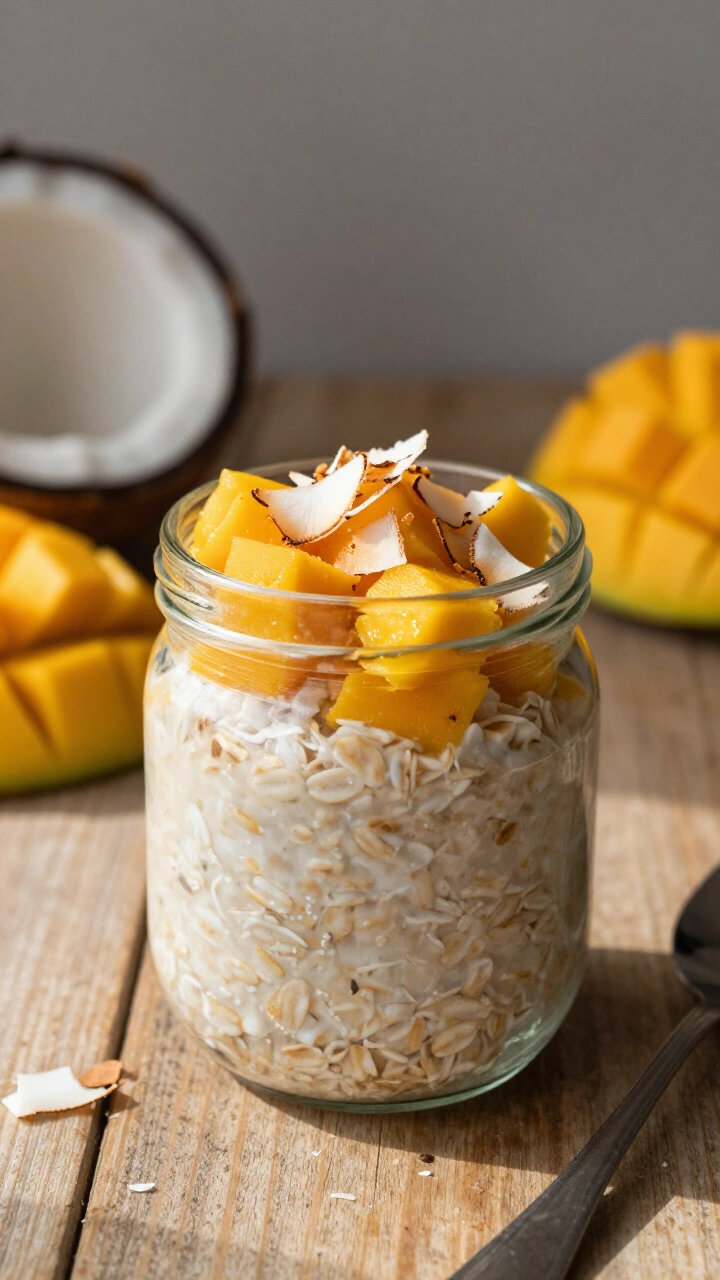 Mango Coconut Overnight Oats