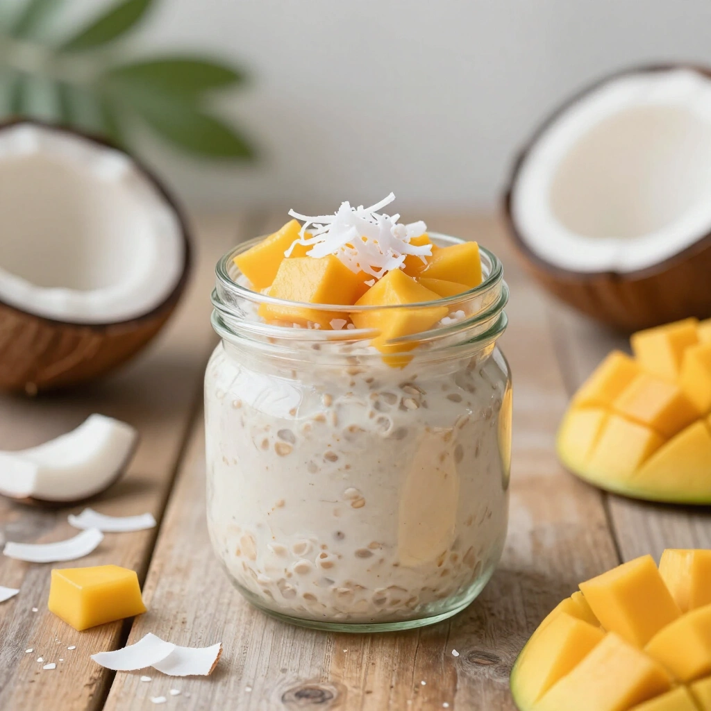Mango Coconut Overnight Oats