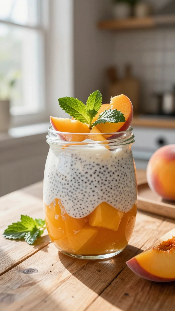 Peach Chia Pudding