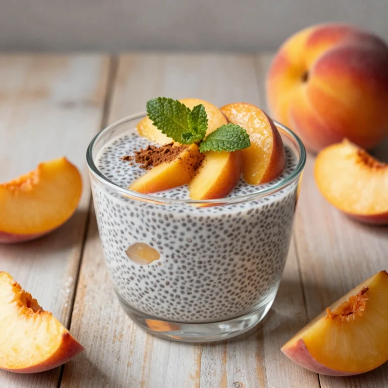Peach Cobbler Chia Pudding Recipe