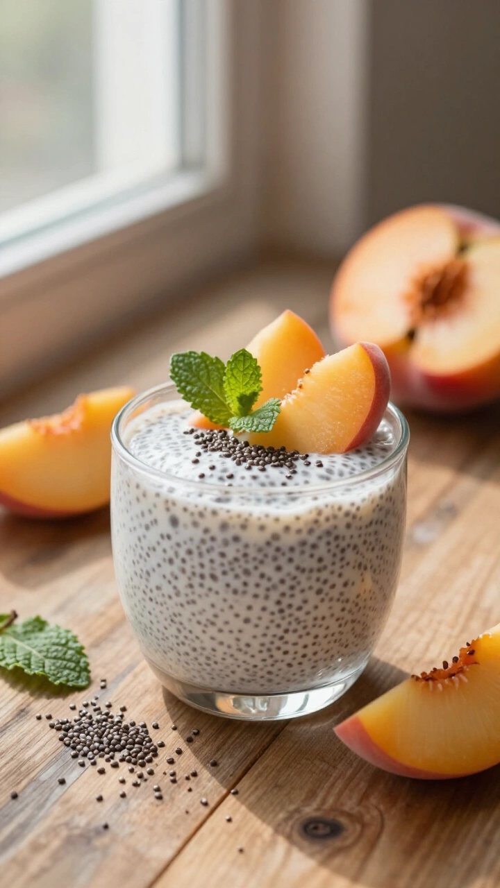 Peach & Cream Chia Pudding Recipe
