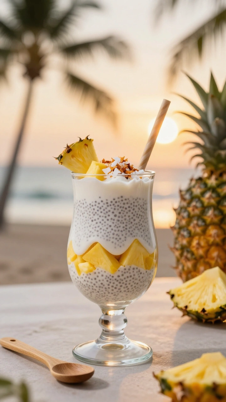 Creamy Pina Colada Chia Pudding Recipe
