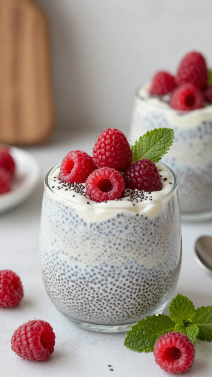 Raspberry Chia Seed Pudding