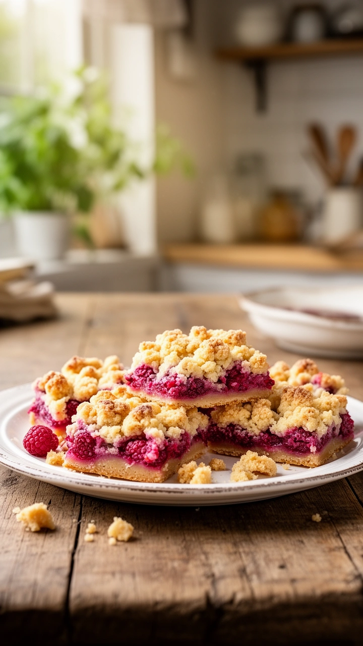 Raspberry Crumble Bars