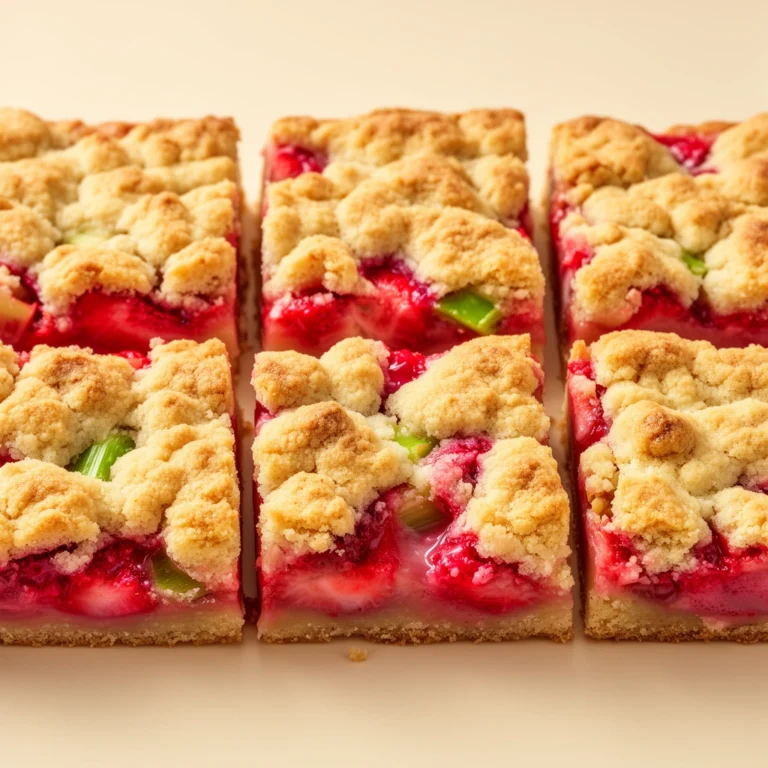 Strawberry Rhubarb Crumble Bars
