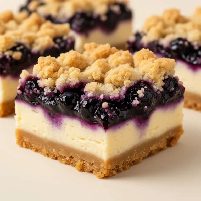 Blueberry Crumble Cheesecake Bars