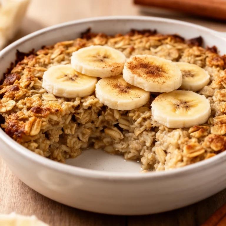 Baked Banana Oatmeal