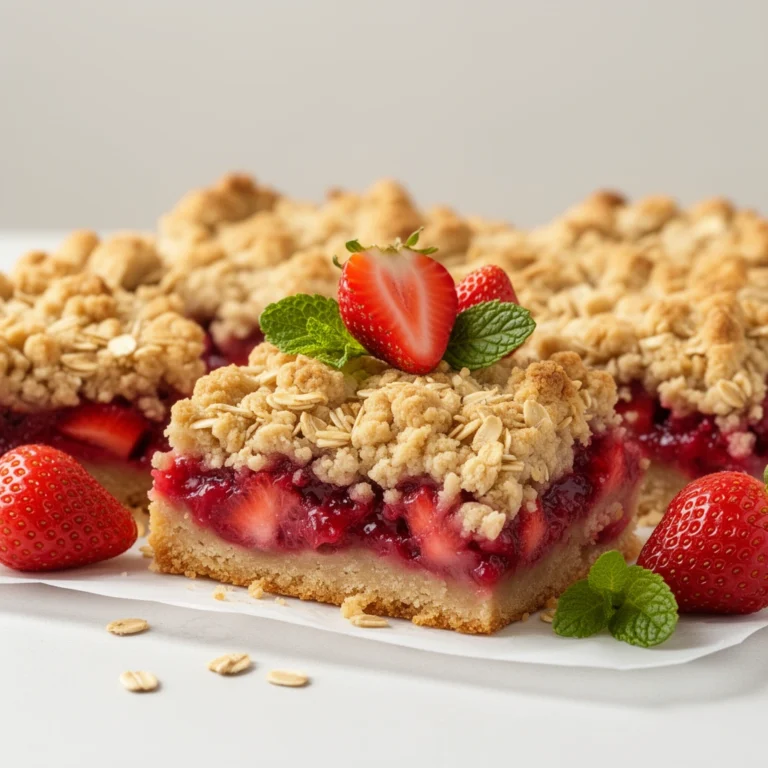 Strawberry Oatmeal Crumble Bars