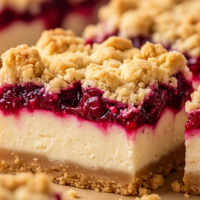 Cranberry Crumble Cheesecake Bars