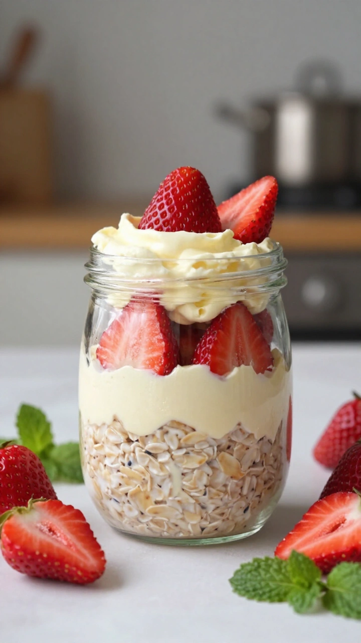 Strawberry Cheesecake Overnight Oats