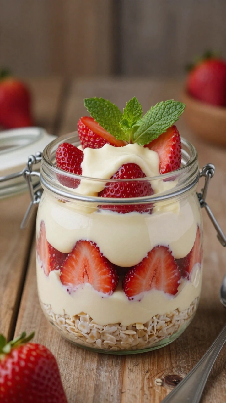 Strawberry Cheesecake Overnight Oats