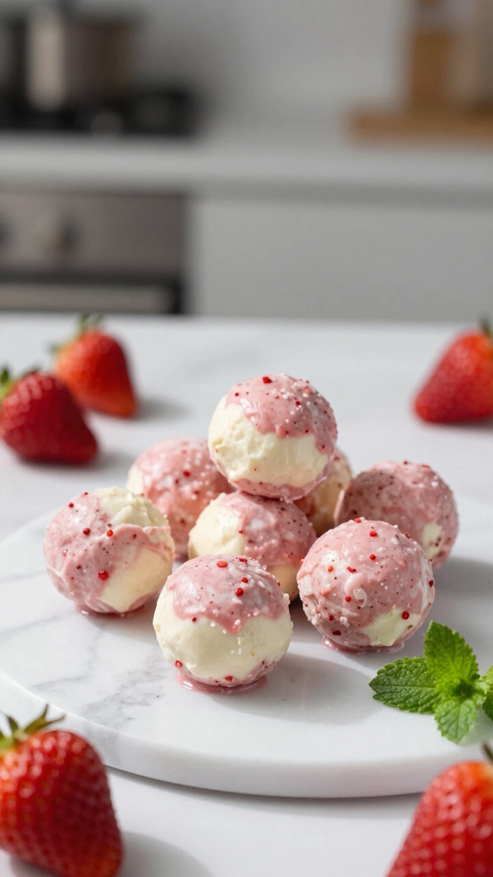Strawberry Cheesecake Protein Balls