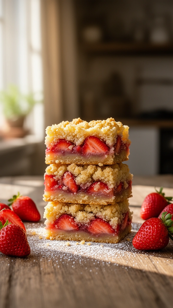 Strawberry Crumble Bars