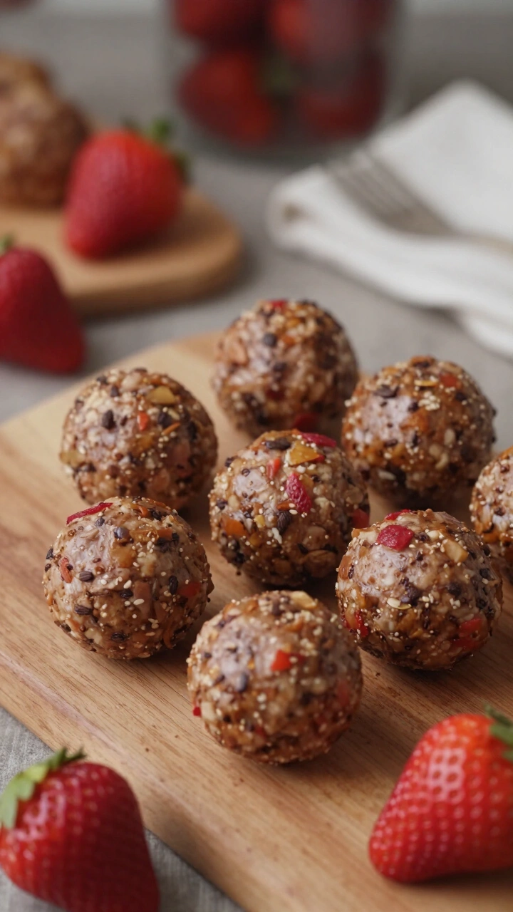 Strawberry Protein Balls